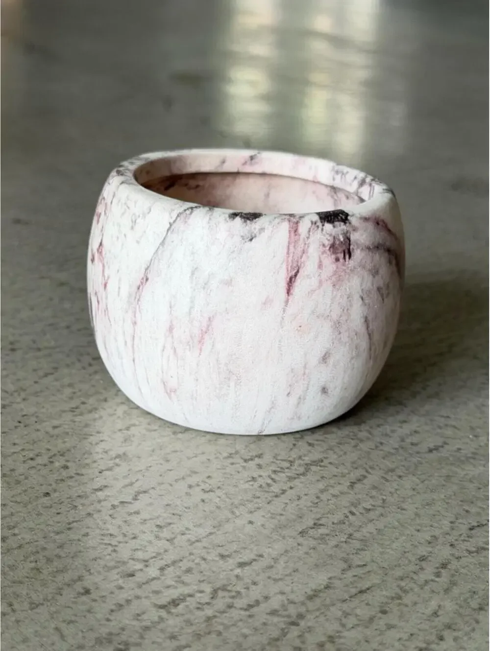 Mini Marble Planter / Ceramic Pot / Neutral Decor